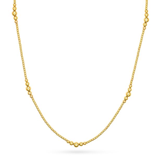 14k Yellow Gold Graduated Beaded Necklace | REEDS Jewelers