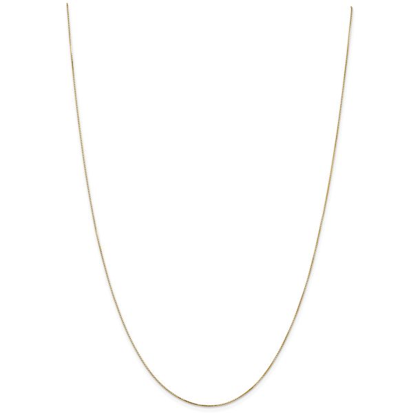 14k Yellow Gold 0.5mm Box Chain Necklace