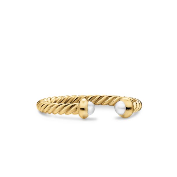 David Yurman Micro Cablespira Flex Open Ring in 18K Yellow Gold