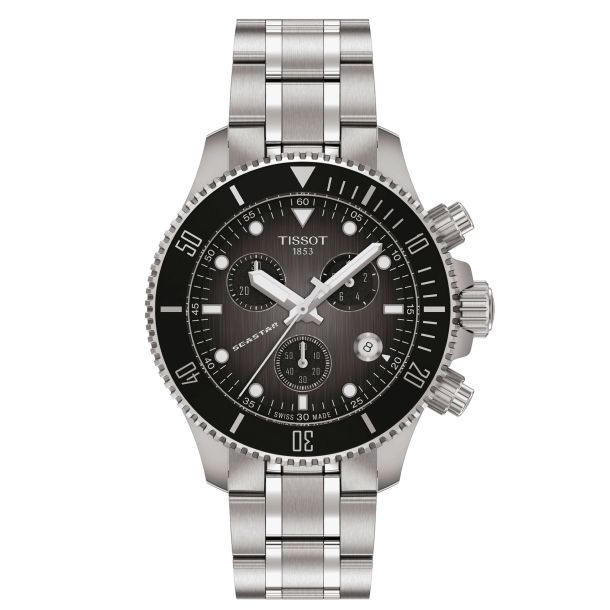 Tissot Seastar 1000 Quartz Chronograph Grey-Black Dial Stainless