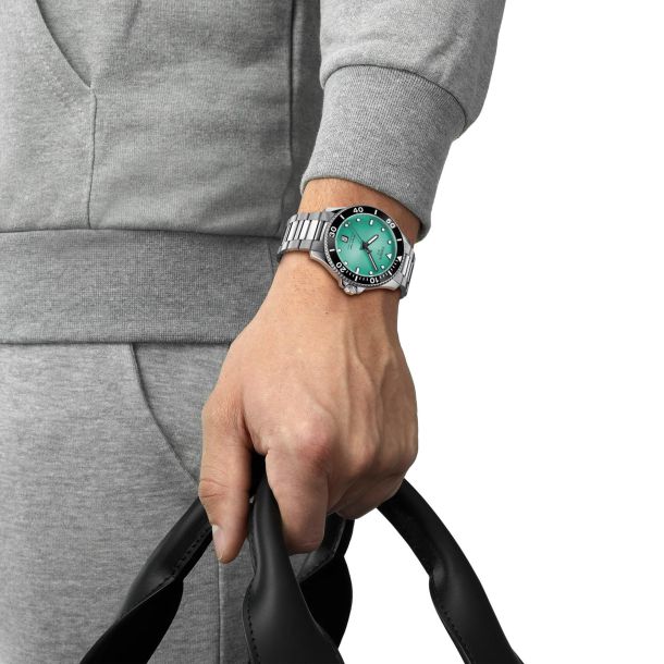 Tissot Seastar 1000 Turquoise Blue Dial Stainless Steel Watch 40mm