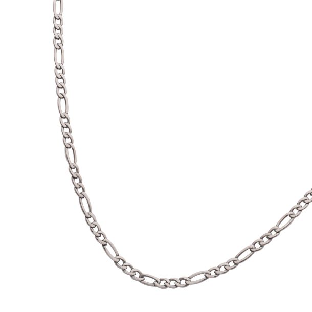 INOX Titanium 4.7mm Figaro Link Chain Necklace | REEDS Jewelers