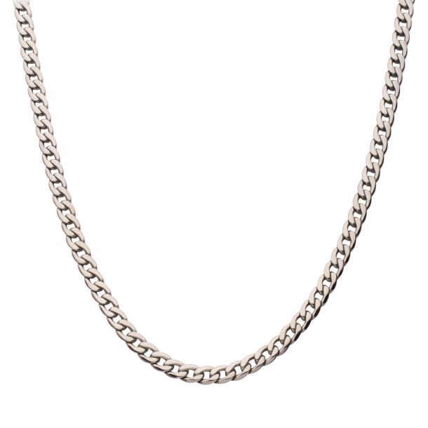 INOX Titanium 7.4mm Curb Link Chain Necklace | REEDS Jewelers
