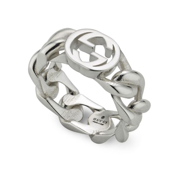 Gucci Interlocking Sterling Silver 7mm Ring | REEDS Jewelers