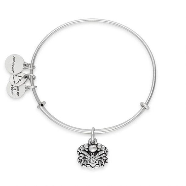Alex and Ani Crab Bangle Bracelet Rafaelian Silver Finish REEDS Jewelers