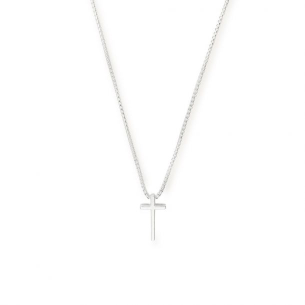 Alex and Ani Cross Expandable Necklace Sterling Silver