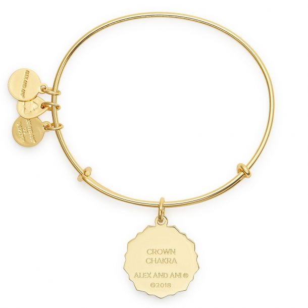Alex and Ani Crown Chakra Charm Bangle Bracelet Shiny Gold Finish REEDS Jewelers