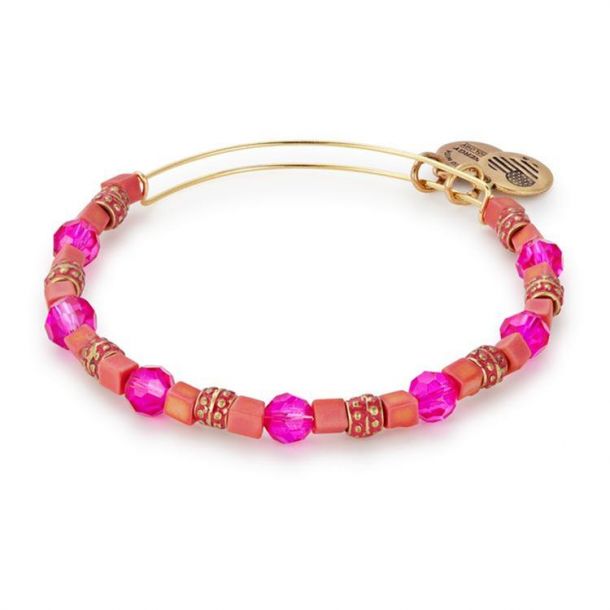 Alex and Ani Dragonfruit Coral Bangle Rafaelian Gold Finish REEDS Jewelers