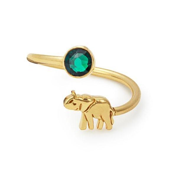 Alex and Ani Elephant Ring Wrap Gold Plated REEDS Jewelers