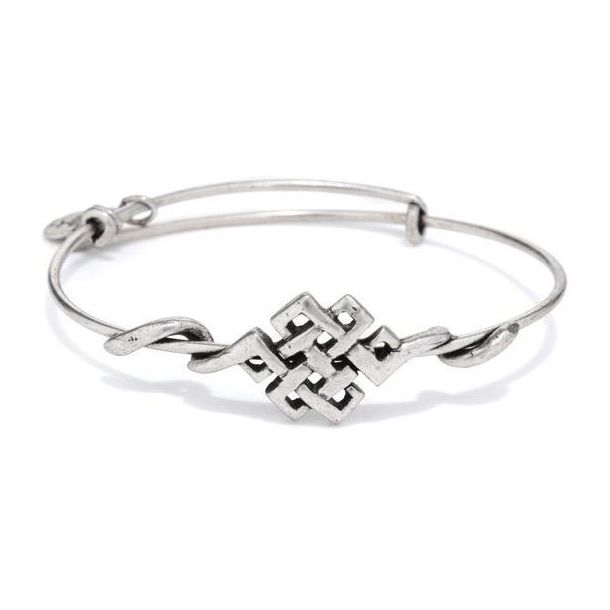 Alex and Ani Endless Knot Wrap Rafaelian Silver Finish