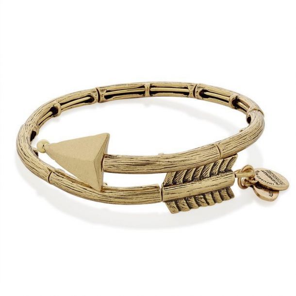 Alex and Ani Eros Arrow Wrap Rafaelian Gold Finish