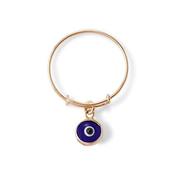 Alex and Ani Evil Eye Expandable Wire Ring Gold Plated