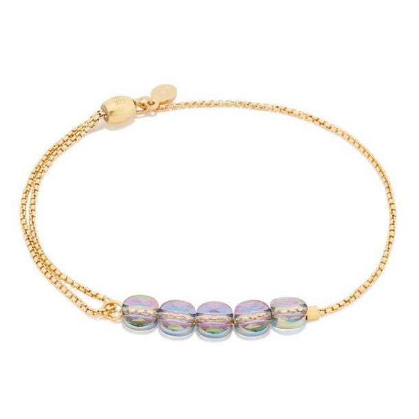 Alex and Ani Galaxy Swarovski Crystals Expandable Bracelet Gold Plated REEDS Jewelers