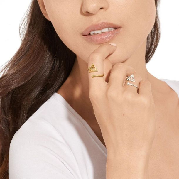 Alex and Ani Harry Potter Deathly Hallows Ring Wrap Gold Plated