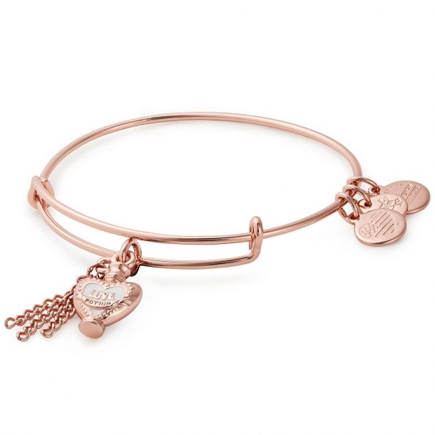 Alex and Ani Harry Potter Love Potion Charm Bangle Bracelet Shiny Rose Gold Finish