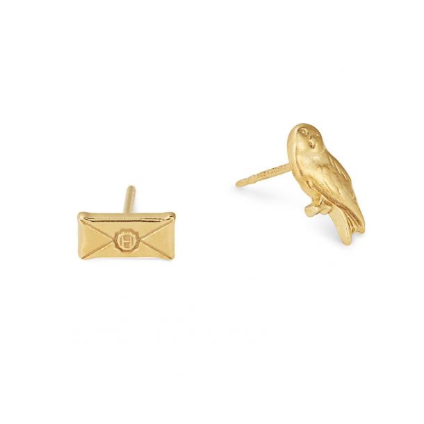 Alex and Ani Harry Potter Owl Post Earrings Gold Plated
