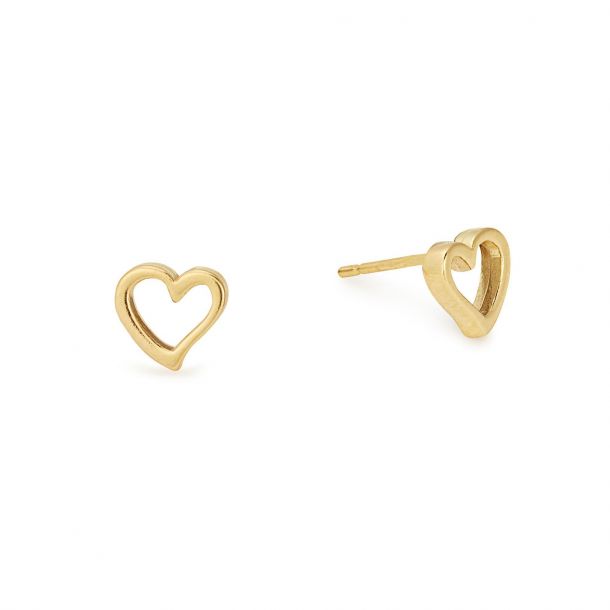 Alex and Ani Heart Earrings Gold Plated