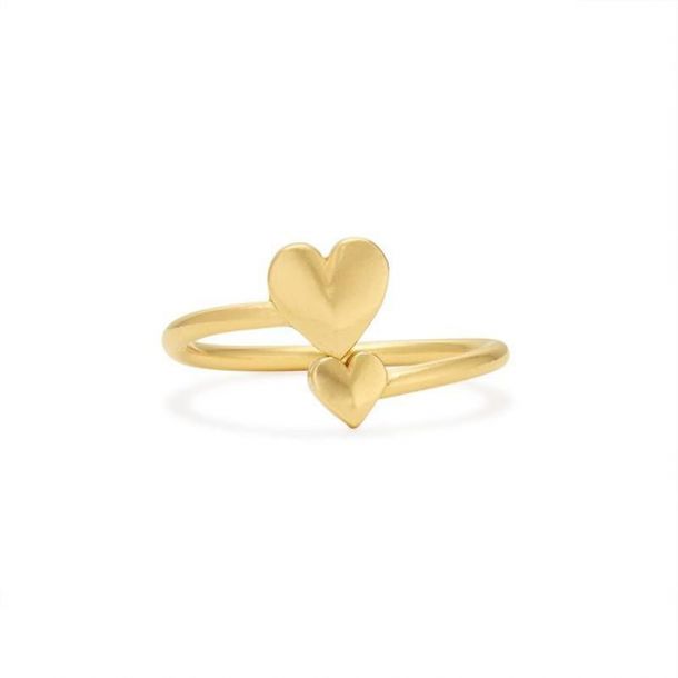 Alex and Ani Heart Ring Wrap Gold Plated