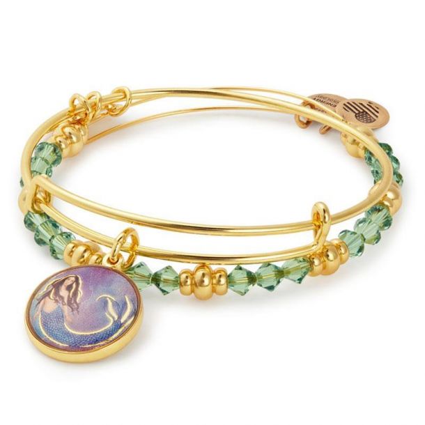 Alex and Ani July Limited Edition Mermaid Art Infusion Set of Two Bangle Bracelets REEDS Jewelers