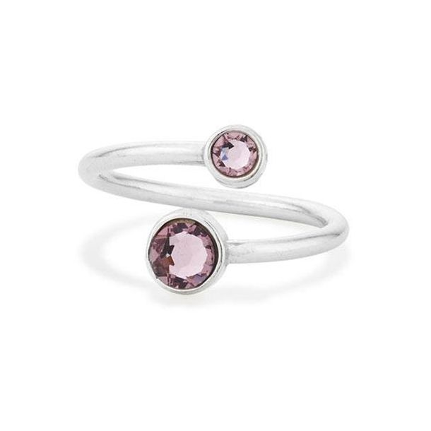 Alex and Ani June Swarovski Crystal Precious Ring Wrap Sterling Silver