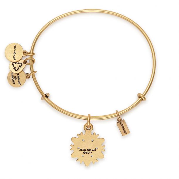 Alex and Ani Limited Edition Snowflake Charm Bangle Bracelet 2017 Rafaelian Gold Finish REEDS Jewelers