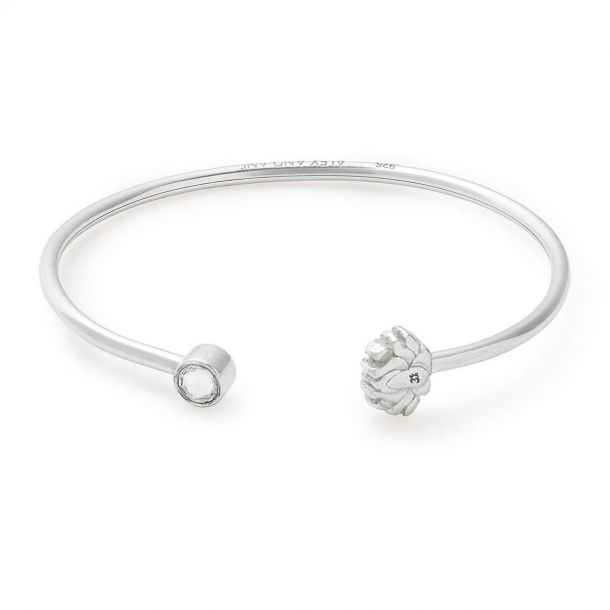 Alex and Ani Lotus Peace Petals Cuff Sterling Silver REEDS Jewelers