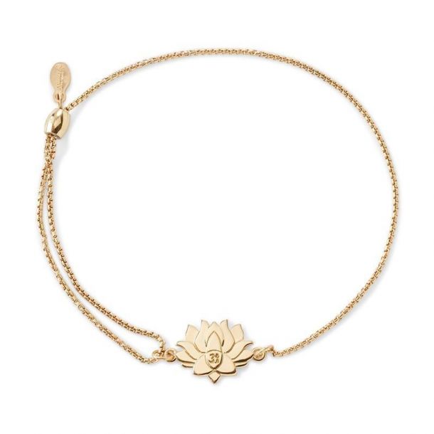 Alex and Ani LOTUS PEACE PETALS Pull Chain Bracelet Gold Plated REEDS Jewelers