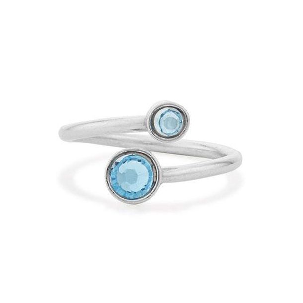 Alex and Ani March Swarovski Crystal Precious Ring Wrap Sterling Silver