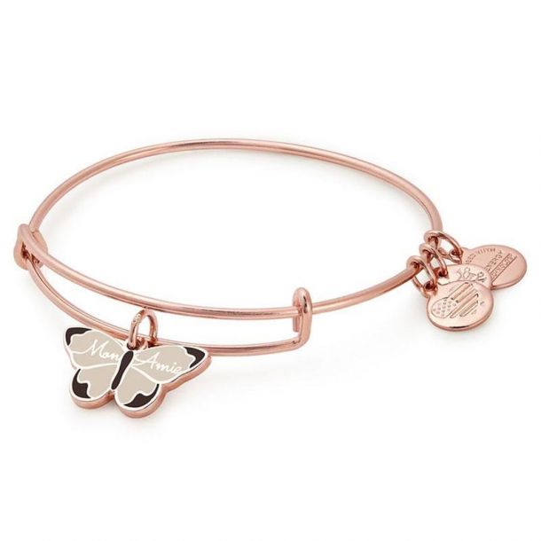 Alex and Ani Mon Amie Butterfly Color Infusion Charm Bangle