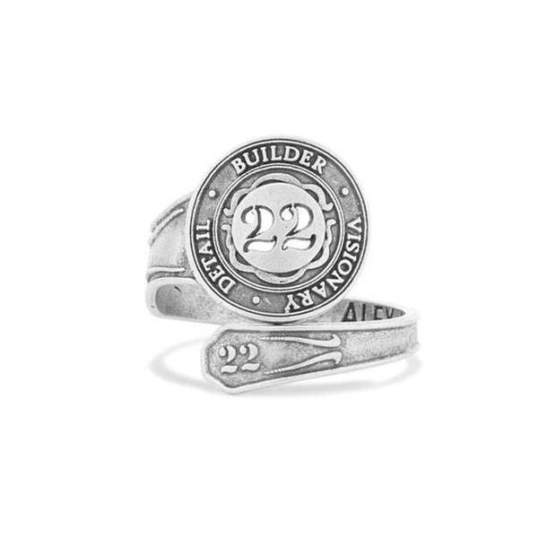 Alex and Ani Number 22 Spoon Ring Sterling Silver