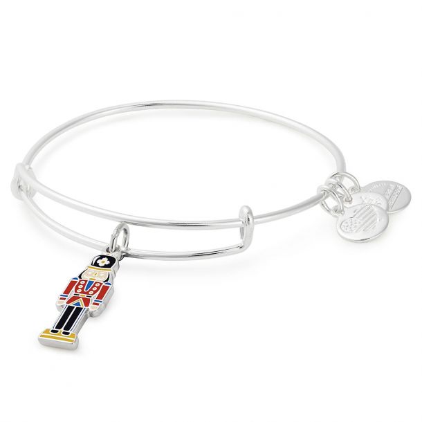 Alex and Ani Nutcracker Bangle Bracelet Shiny Silver Finish REEDS Jewelers