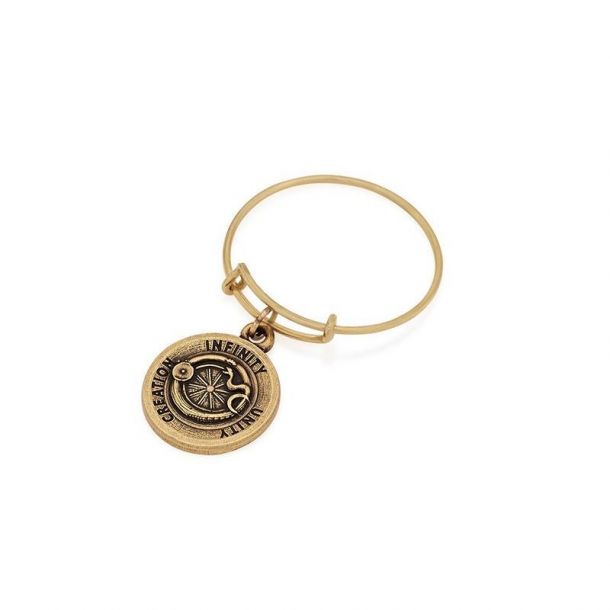 Alex and Ani Ouroboros Expandable Wire Ring Rafaelian Gold Finish REEDS Jewelers