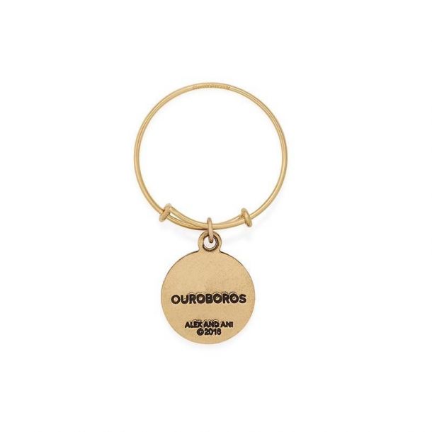 Alex and Ani Ouroboros Expandable Wire Ring Rafaelian Gold Finish REEDS Jewelers