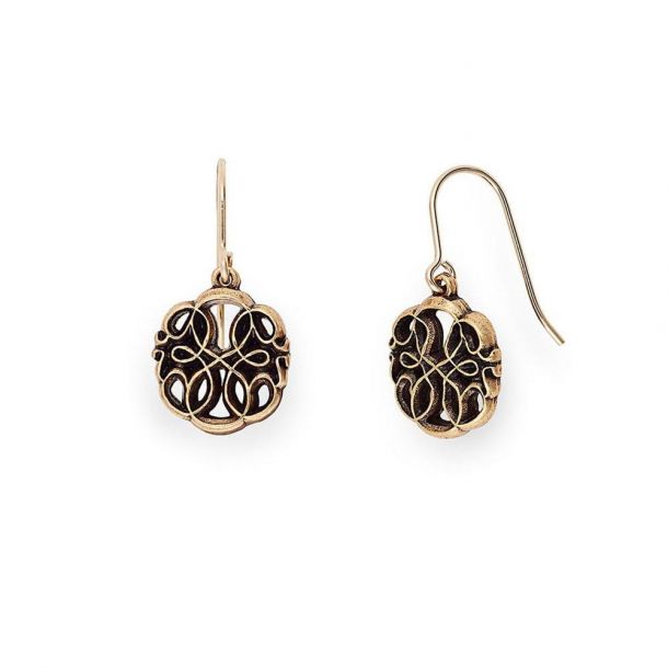 Alex and Ani Path of Life Hook Earrings Rafaelian Gold Finish REEDS Jewelers