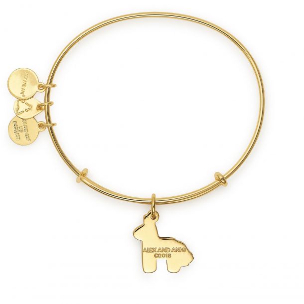 Alex and Ani Pinata Charm Bangle Shiny Gold Finish REEDS Jewelers