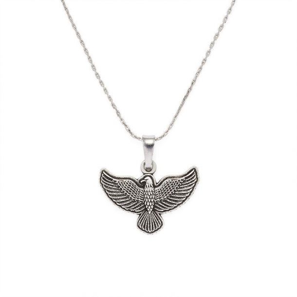 Alex and Ani Spirit of the Eagle Expandable Necklace Rafaelian Silver Finish