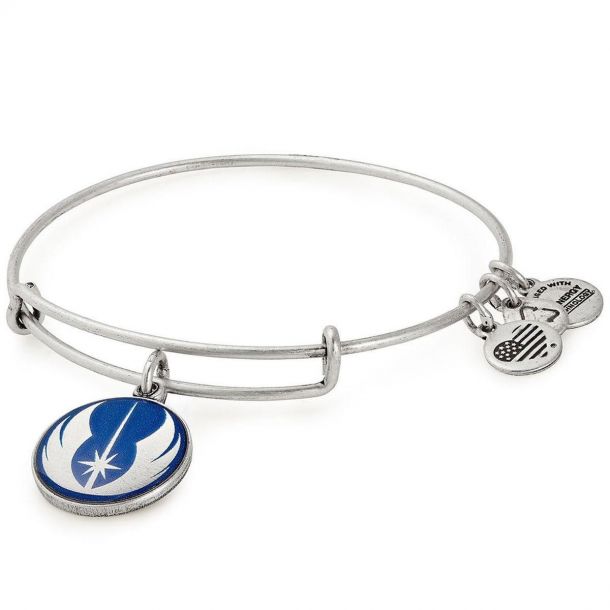Alex and Ani Star Wars Jedi Symbol Charm Bangle Bracelet Rafaelian Silver Finish