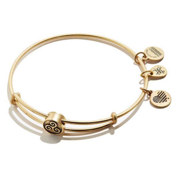 Alex and Ani Triskelion Bead Charm Bangle Bracelet Rafaelian Gold Finish