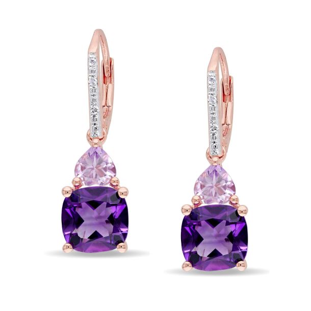 Rose de sales france amethyst earrings