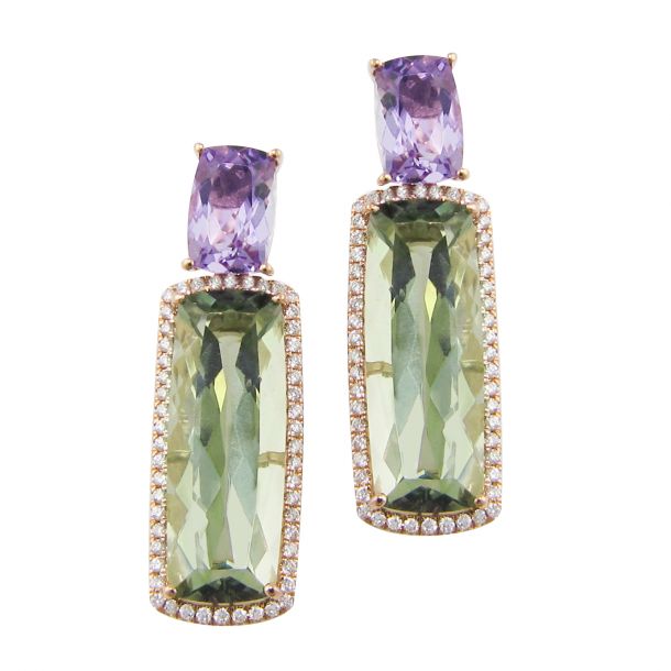 Green prasiolite earrings shop