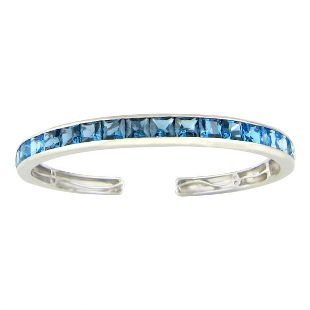 London blue topaz discount bracelet white gold