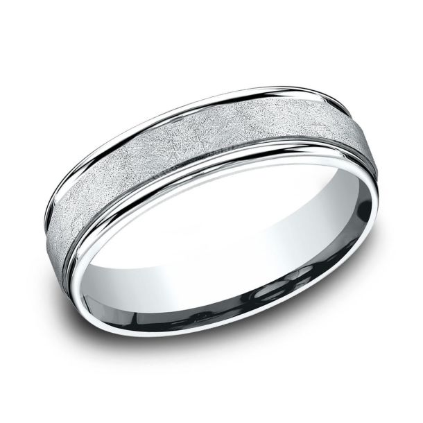 Wedding band 10k white gold 6mm discount