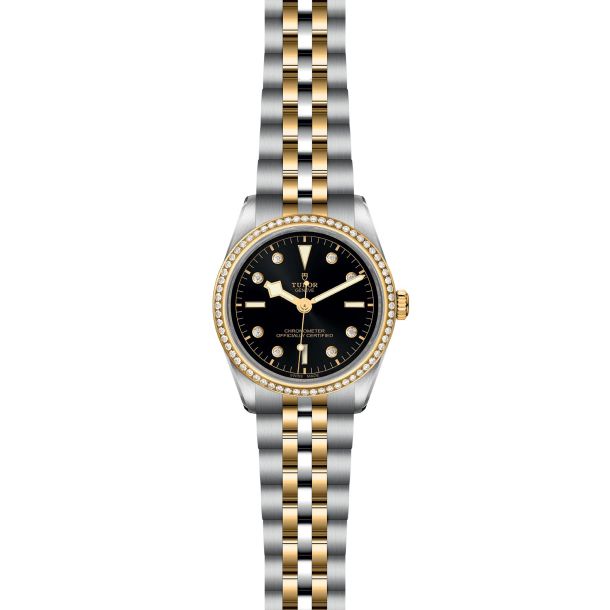 Black Bay 36 S&G Black Diamond-Set Dial Two-Tone Stainless