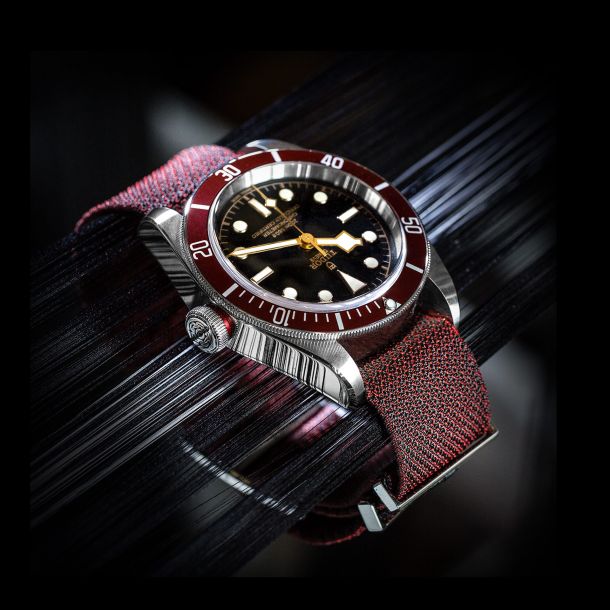 Tudor burgundy fabric strap top