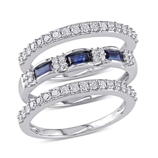 Blue sapphire stackable ring online