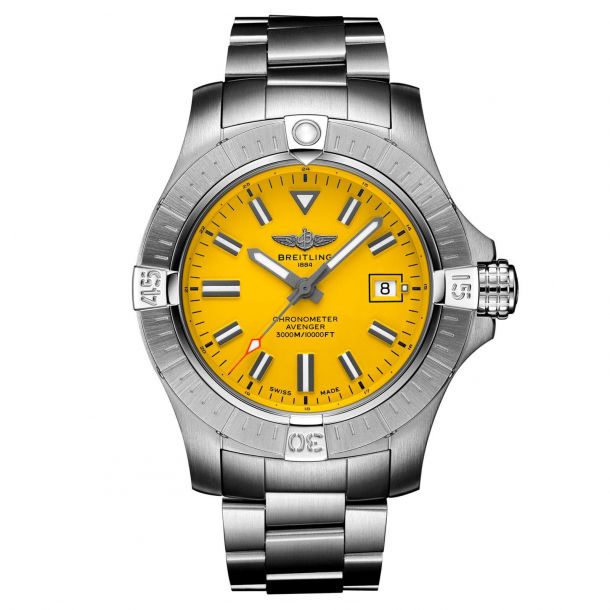 Yellow face breitling watches sales