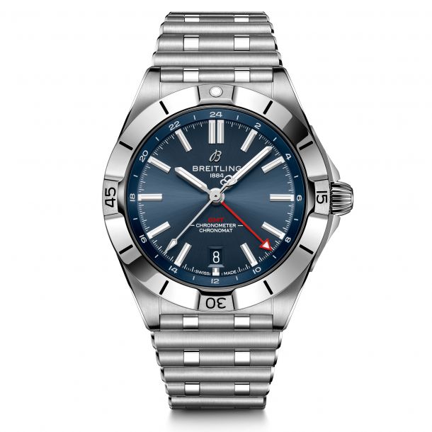 Breitling Chronomat Automatic GMT 40 Blue Dial Stainless Steel