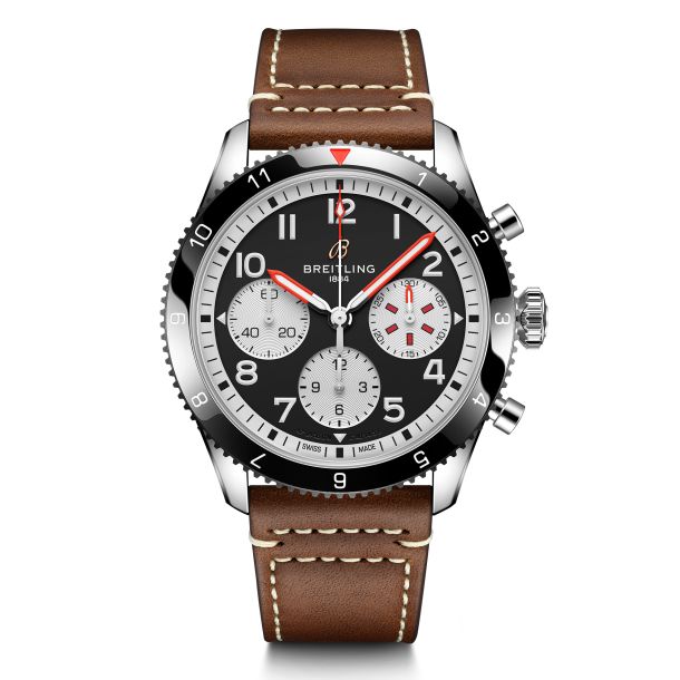 Breitling Classic AVI Chronograph 42 Mosquito Brown Leather Strap