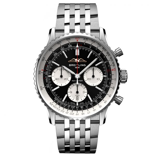 Breitling Navitimer B01 Chronograph 43 Black Dial and Stainless