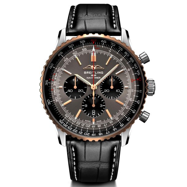 Breitling Navitimer B01 Chronograph 46 Blackeye Grey Dial Black Leather  Strap Limited Edition Watch | 46mm | UB01371A1B1P1